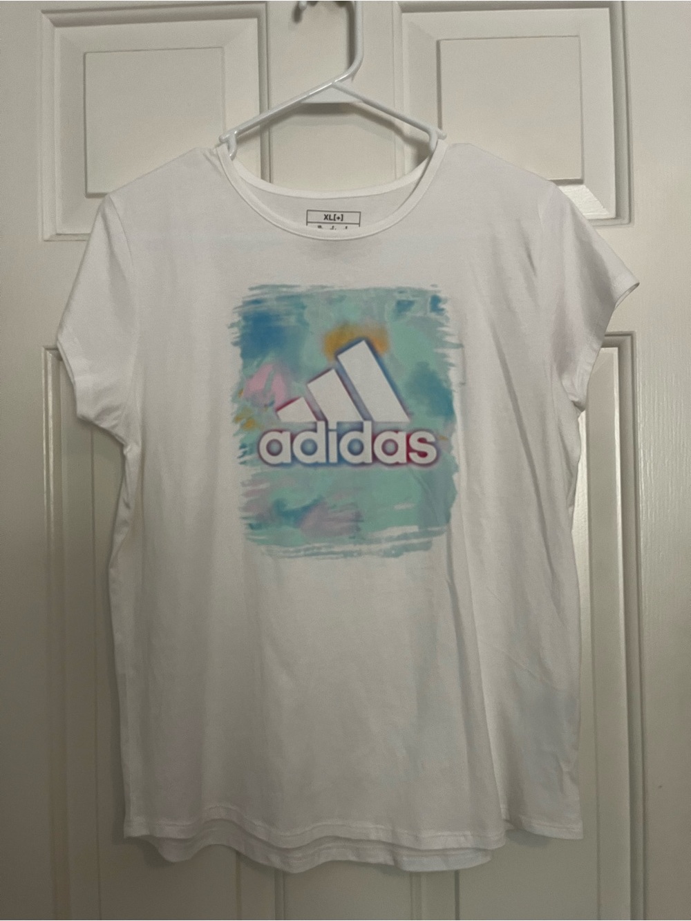 adidas Girls Tee with Pastel Logo
